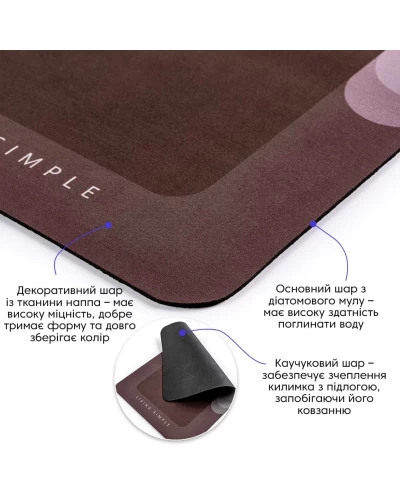 Влагопоглощающий коврик "Living Simple" 38*58CM*3MM (D) SW-00001572
