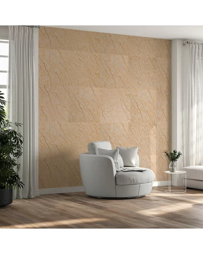 Декоративная ПВХ плита бежевый мрамор 600*600*3mm (S) SW-00001618