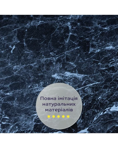 Декоративна ПВХ плита чорний мармур 600*600*3mm (S) SW-00001625