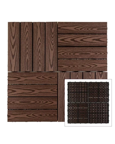Композитная плитка WPC кедр 30*30CM*2СM (D) SW-00001705