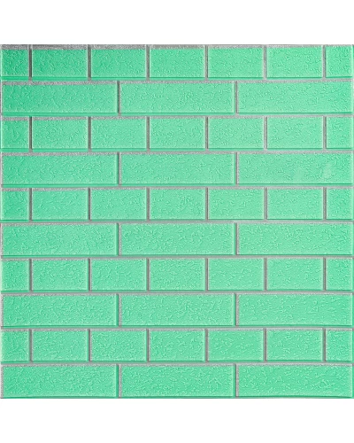 Панель стінова 70*70cm*5mm зелена цегла зі сріблом (D) SW-00001803
