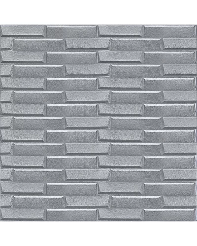 3D панель самоклеюча кладка срібло 770х700х5 мм (034) SW-00000217