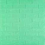 3D панель самоклеющаяся кирпич Мята 700x770x3мм (012-3) SW-00000233