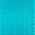 3D панель самоклеюча цегла Бірюза 700х770х5мм (002-5) SW-00000084