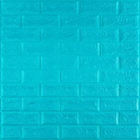 3D панель самоклеюча цегла Бірюза 700х770х5мм (002-5) SW-00000084