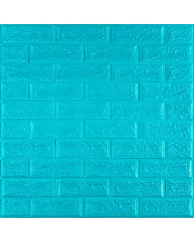3D панель самоклеюча цегла Бірюза 700х770х5мм (002-5) SW-00000084