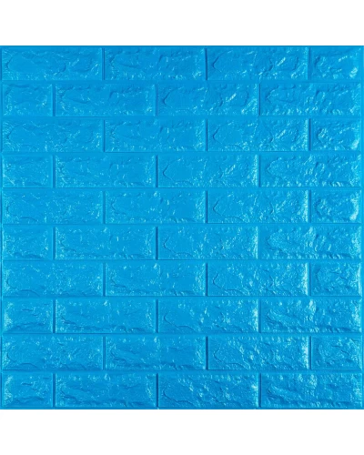 3D панель самоклеющаяся кирпич Синий 700x770x7мм (003-7) SW-00000060
