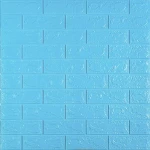 3D панель самоклеюча цегла Блакитна 700х770х5мм (005-5) SW-00000297