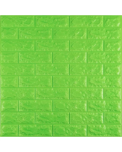 3D панель самоклеющаяся кирпич Зеленый 700x770x7мм (013-7) SW-00000051
