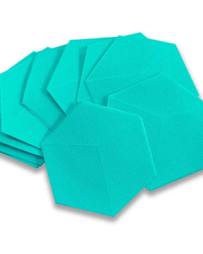 Декоративный самоклеящийся шестиугольник 3D ментол 200x230мм (1105) SW-00000745