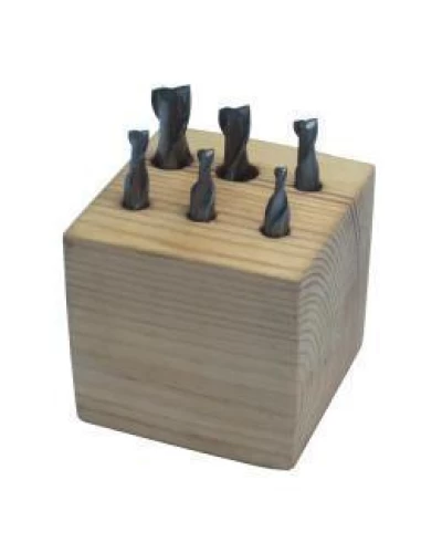 Комплект концевых фрез с 2 режущими кромками, 6 шт. 3-10 мм Holzmann FFS6