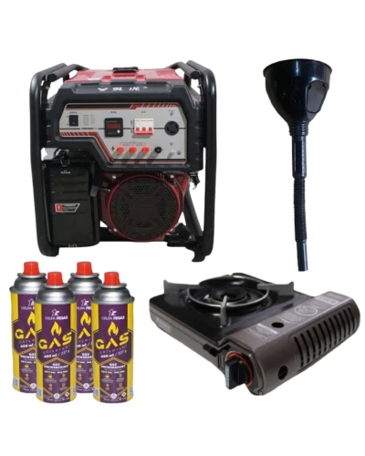 Бензиновый генератор EF Power YH6500S-IV + газовая плитка Orcamp CK-505 + 4 газовых картриджа 400 мл