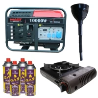 Бензиновый генератор MAST GROUP YH13000 + газовая плитка Orcamp CK-505 + 4 газовых картриджа 400 мл