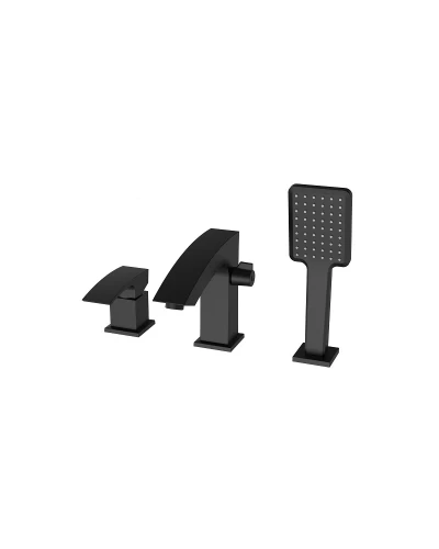 Смеситель на борт ванны KOER KB-43007-05 на 3 отверстия (Цвет черный) (KR3453)
