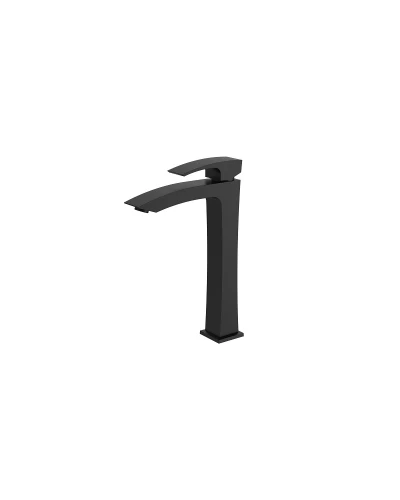 Смеситель для умывальника KOER KB-11007-05 высокий (цвет черный) (KR3441)