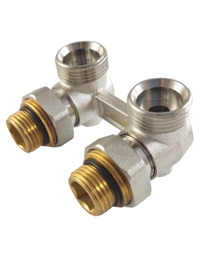 Узел для нижнего подключения радиатора RS-k 1/2"*3/4" угловой
