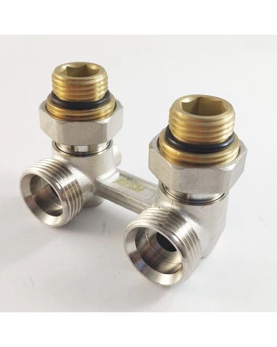 Узел для нижнего подключения радиатора RS-k 1/2"*3/4" угловой