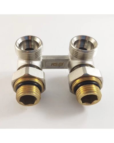 Узел для нижнего подключения радиатора RS-k 1/2"*3/4" угловой