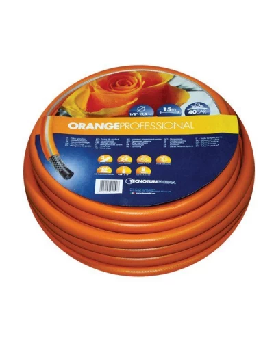 Шланг садовый Tecnotubi Orange Professional для полива диаметр 1 дюйм, длина 25 м (OR 1 25)