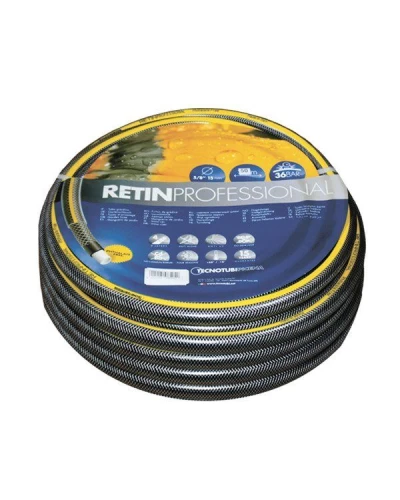 Шланг садовый Tecnotubi Retin Professional для полива диаметр 3/4 дюйма, длина 15 м (RT 3/4 15)