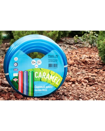 Шланг поливальний Presto-PS силікон садовий Caramel (синій) діаметр 1/2 дюйма, довжина 50 м (CAR B-1/2 50)