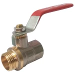 Кран шаровый 3/4" ВЗ никель красная ручка STA 12/120