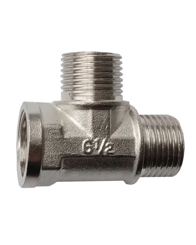 Тройник латунный никель/профи 1/2" ВЗЗ 10/240