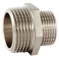 Ниппель редукционный латунный никель/профи 3/8"С х 1/2"С 10/480