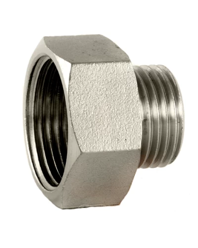 Переходник латунный никель/профи 1/2"В х 3/8"С 10/560