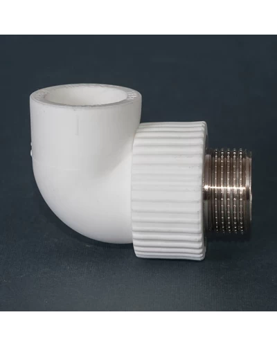 Кутник PPR Tebo зовнішній Ø32 х 3/4"З білий