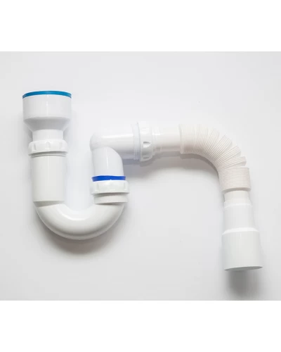Сифон для пісуара Ø50 прямотічний з гофротрубою Ø40х40/50 UNICORN K325 1/45