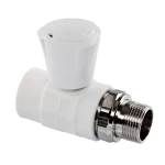 Кран шаровой PPR Tebo радиаторный прямой 25х3/4" белый