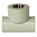 Тройник PPR Tebo Ø32 х 3/4"В х 32 серый