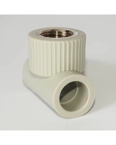 Тройник PPR Tebo Ø32 х 3/4"В х 32 серый