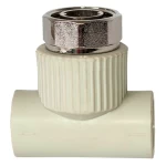 Тройник PPR Tebo с накидной гайкой Ø25 х 3/4" серый