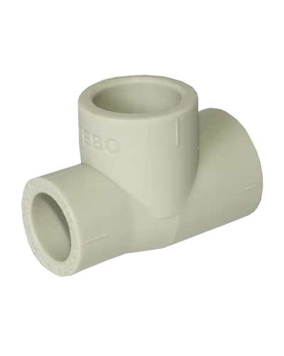 Тройник PPR Tebo редукционный 50 х 50 х 40 серый