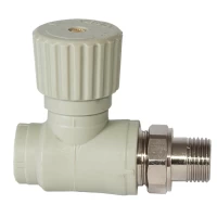 Вентиль PPR Tebo радиаторный прямой Ø25 х 3/4"З серый