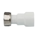 Муфта PPR Tebo с накидной гайкой (пластик.вставка) 25x3/4" белая