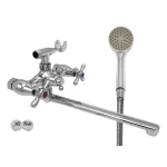 Смеситель для ванны буксовый MILLZ ручки-крестики хром MRS-01-X-006