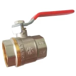Кран шаровый 1" ВВ красная ручка с проточкой ASСO PN40 1/16
