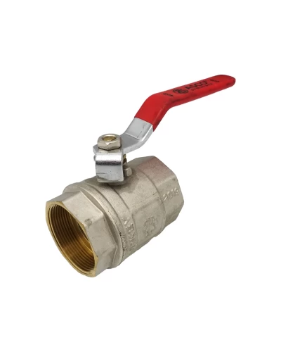 Кран шаровый 11/2" ВВ красная ручка с проточкой ASСO PN40 1/4