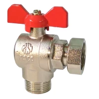 Кран с накидной гайкой угловой 1/2" ЗВ АSСO 15/120