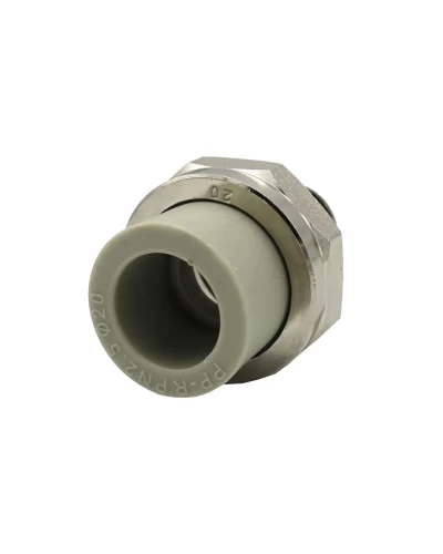 Разборное соединение (американка) внеш. Ø.20x1/2" серый цвет (30/180шт) ASCO®