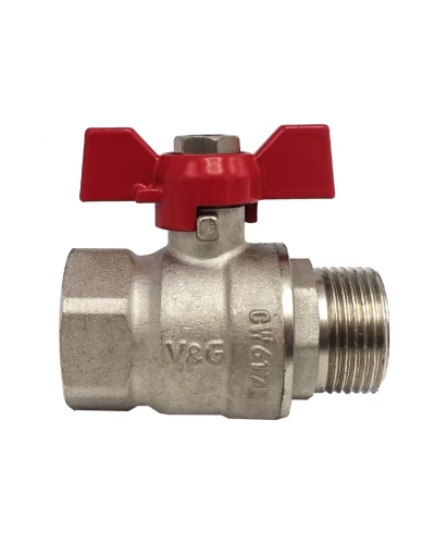 Кран шаровый 3/4" ВЗ V&G Optima красная бабочка 21шт.