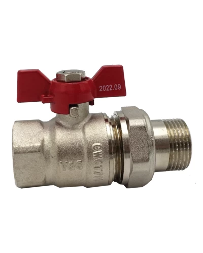 Кран-американка прямий 3/4" ВЗ V&G Optima червоний метелик 11шт.