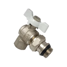 Кран-американка угловая 3/4" ВЗ V&G Optima белая бабочка 12шт.