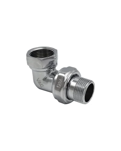 Сгон угловой американка 3/4" V&G хромированный