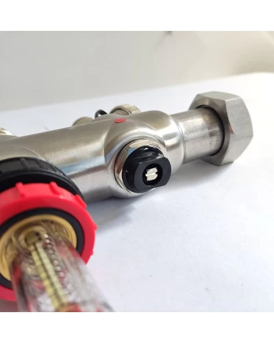 Коллекторная группа в сборе нерж.SS304 с ответ. и дренажем 1"*3/4"*2вых. RS-k