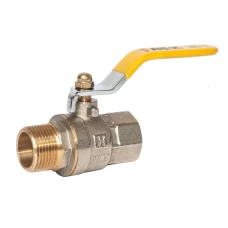 Кран шаровой для газа 3/4" ЗВ желтая ручка RSk Италия 12/96