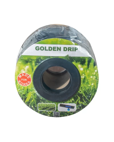 Капельная лента GOLDEN DRIP с плоским эмиттером шаг 10 см 100м 8 mil